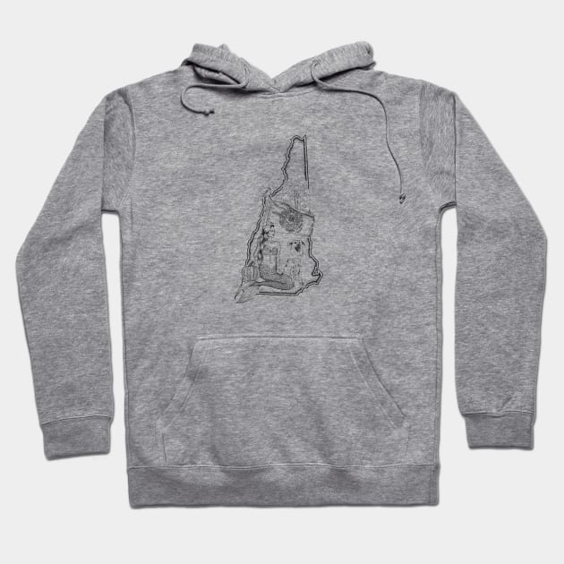 New Hampshire Mermaid Hoodie by Elizabeth Weglein Art